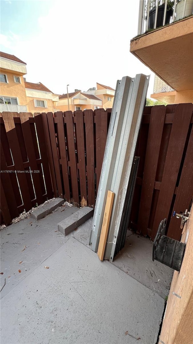 exterior details featuring fence