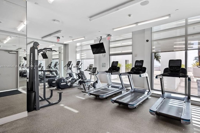 view of gym
