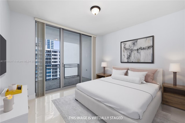 bedroom featuring access to exterior