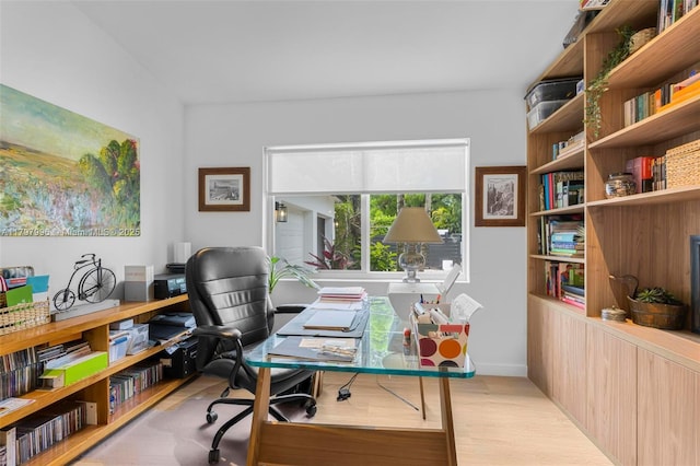 7560 SW 144th St, Palmetto Bay, FL 33158 - office area featuring wood finished floors
