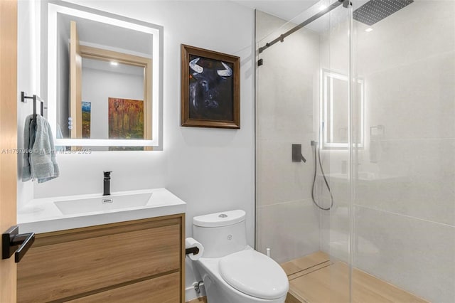 7560 SW 144th St, Palmetto Bay, FL 33158 - full bath featuring a stall shower, vanity, and toilet