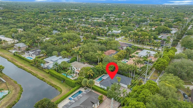 7560 SW 144th St, Palmetto Bay, FL 33158 - aerial view with a water view and a residential view