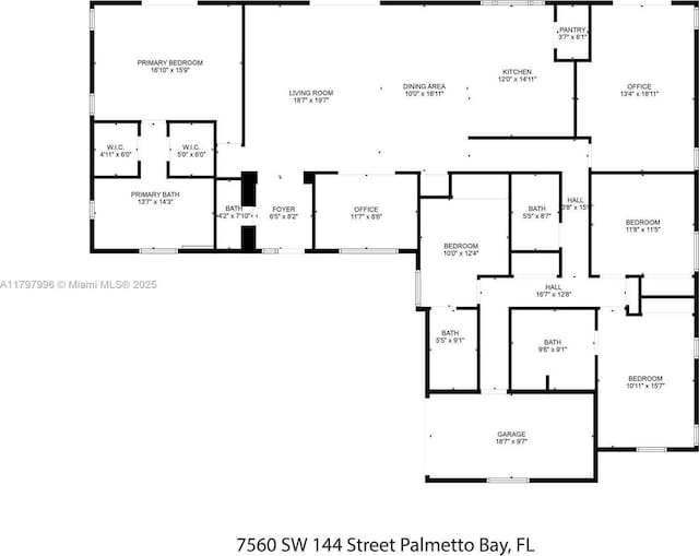 7560 SW 144th St, Palmetto Bay, FL 33158 - floor plan