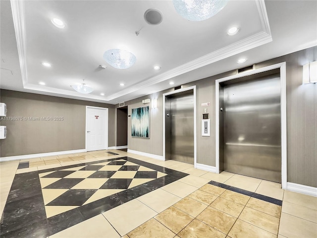 1900 Van Buren St Unit 105B, Hollywood, FL 33020 - common area featuring recessed lighting and crown molding
