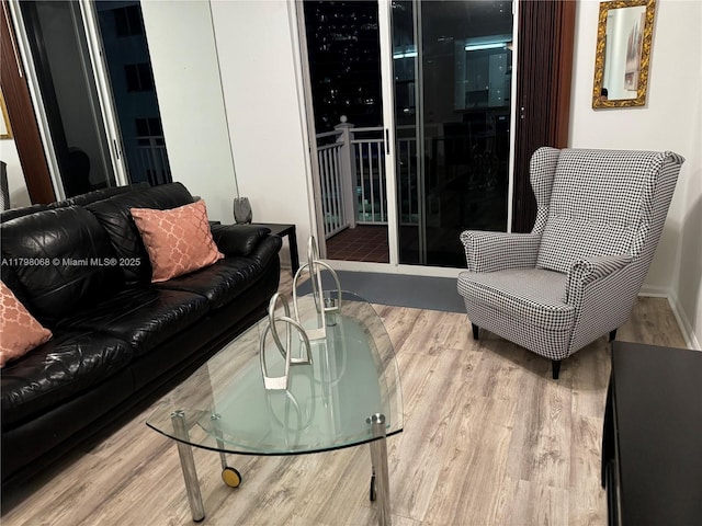 185 SE 14th Ter Unit 1812, Miami, FL 33131 - living area with wood finished floors