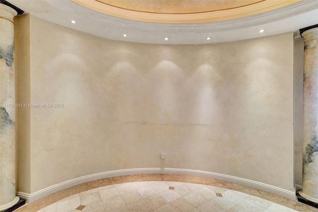 19667 Turnberry Way Unit 16Gr, Aventura, FL 33180 - empty room with inlaid floor details and recessed lighting