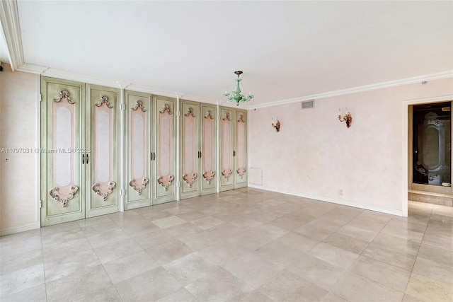 19667 Turnberry Way Unit 16Gr, Aventura, FL 33180 - empty room with ornamental molding and baseboards