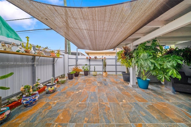 view of patio / terrace with a fenced backyard