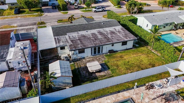 aerial view with a residential view