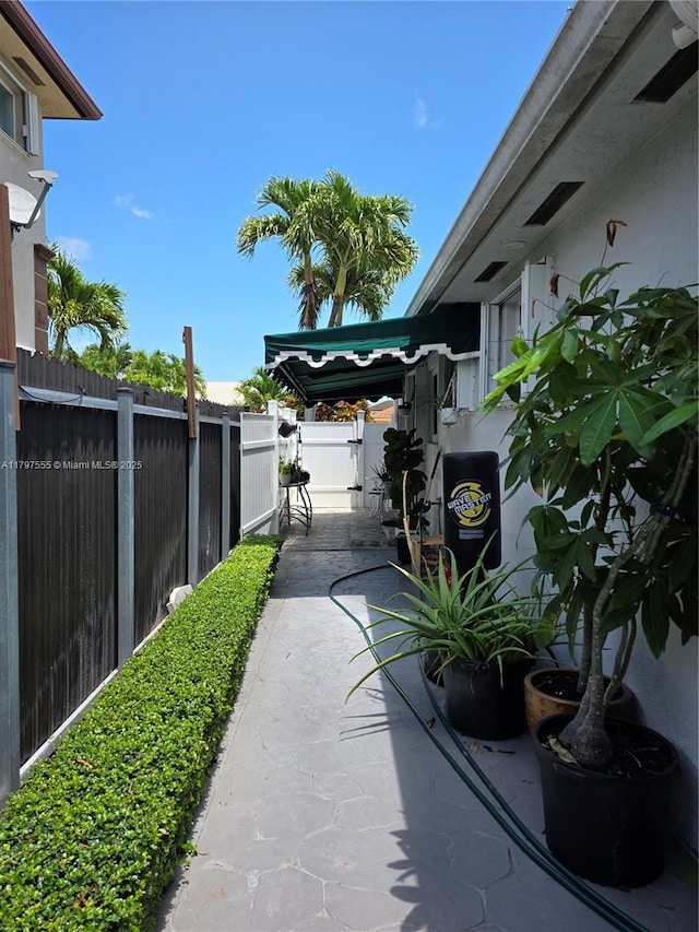 view of patio featuring a fenced backyard