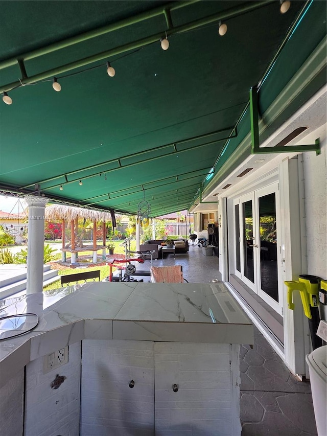 view of patio with french doors