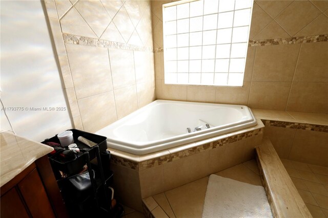 bathroom with a bath