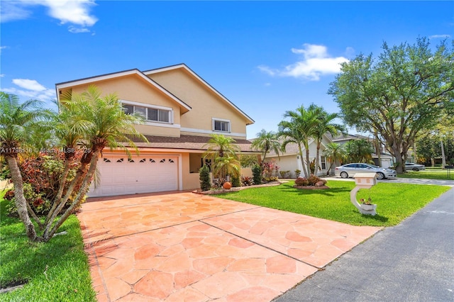 631 NW 205th Ave, Pembroke Pines, FL 33029 - traditional-style home with concrete driveway, a garage, stucco siding, and a front yard