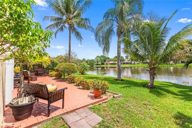 631 NW 205th Ave, Pembroke Pines, FL 33029 - view of yard with a water view and a patio