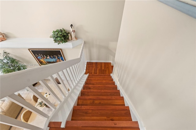 631 NW 205th Ave, Pembroke Pines, FL 33029 - stairway with wood finished floors and baseboards