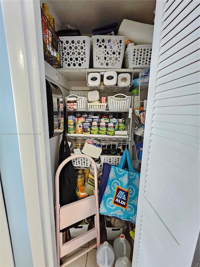 view of storage area