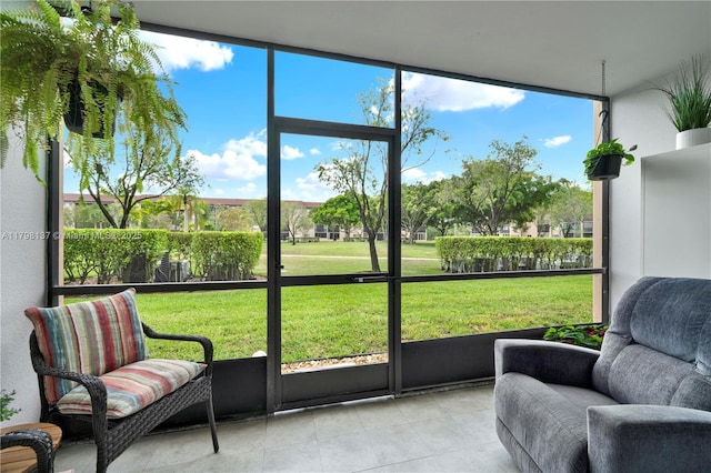 view of sunroom