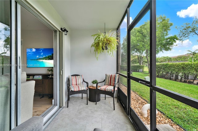 view of sunroom
