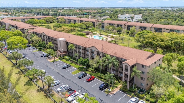 bird's eye view of apartment complex