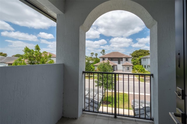 balcony featuring a residential view