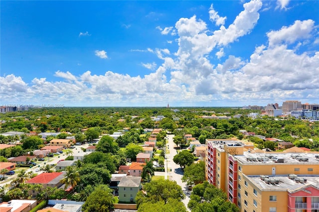 drone / aerial view featuring a view of city