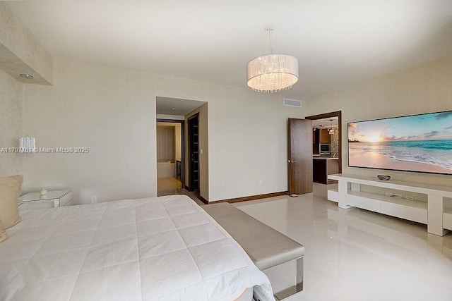 bedroom featuring baseboards