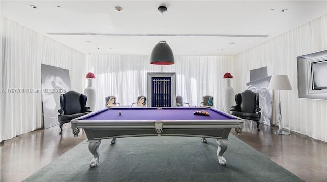 rec room with billiards