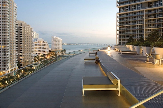 water view featuring nearby urban area