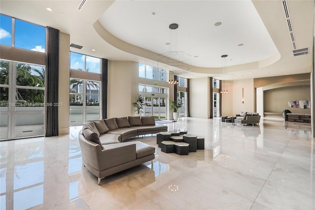 building lobby featuring visible vents