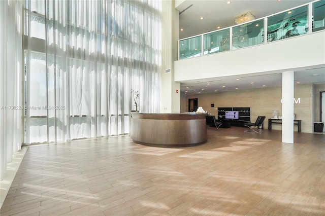 welcome area featuring visible vents