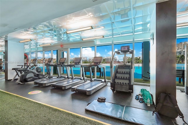 view of gym