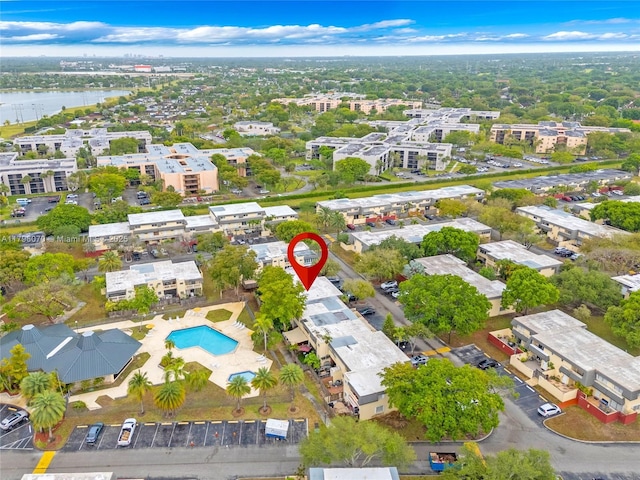 8425 SW 137th Ave Unit 8425, Miami, FL 33183 - aerial overview of property's location with a pool area and a nearby body of water