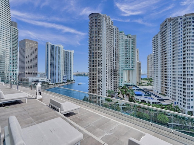 water view featuring nearby urban area