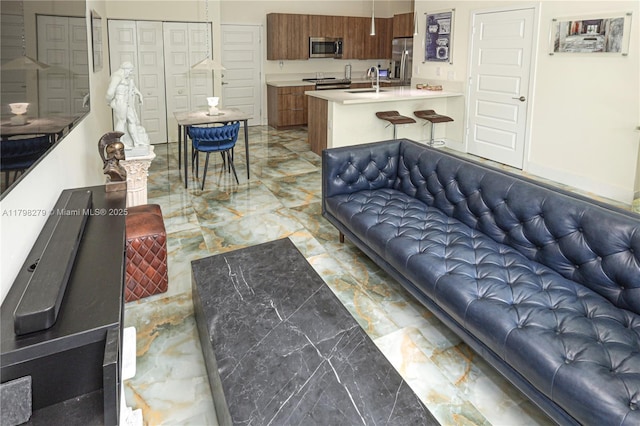 4962 NW 83rd Path Unit 4962, Doral, FL 33166 - living area with light marble finish floors