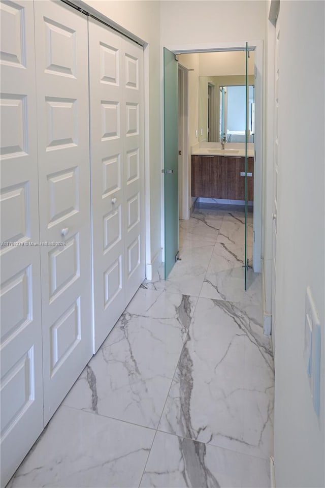 4962 NW 83rd Path Unit 4962, Doral, FL 33166 - corridor featuring light marble finish flooring and baseboards