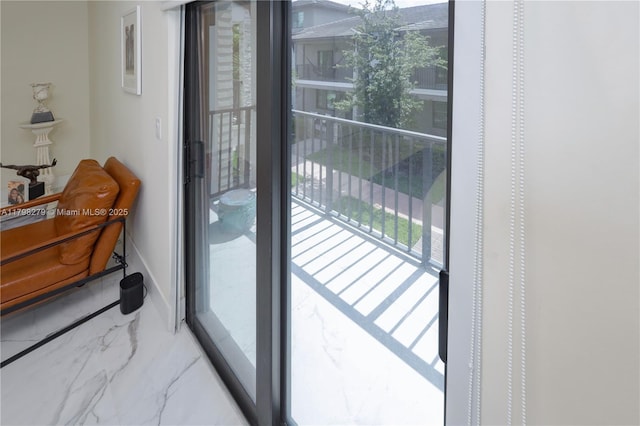 4962 NW 83rd Path Unit 4962, Doral, FL 33166 - doorway with marble finish floors and baseboards