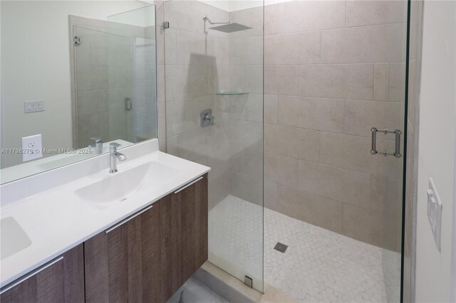 4962 NW 83rd Path Unit 4962, Doral, FL 33166 - bathroom with a shower stall and double vanity