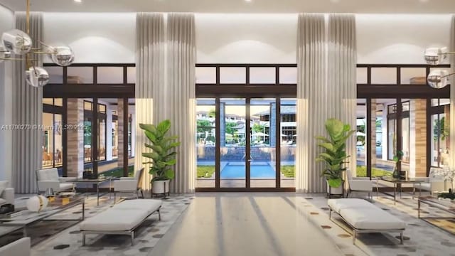 4962 NW 83rd Path Unit 4962, Doral, FL 33166 - lobby featuring a towering ceiling and recessed lighting