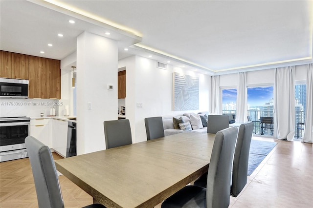 1980 S Ocean Dr Unit 19H, Hallandale Beach, FL 33009 - dining room with recessed lighting