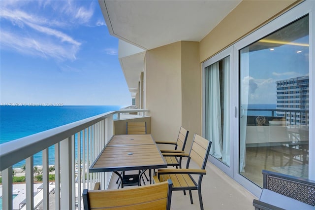 1980 S Ocean Dr Unit 19H, Hallandale Beach, FL 33009 - balcony featuring a water view