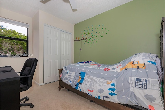 11733 NW 11th St, Pembroke Pines, FL 33026 - carpeted bedroom featuring a closet, an office area, and ceiling fan