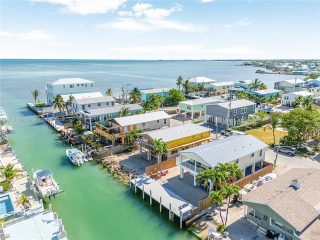aerial view of a large body of water