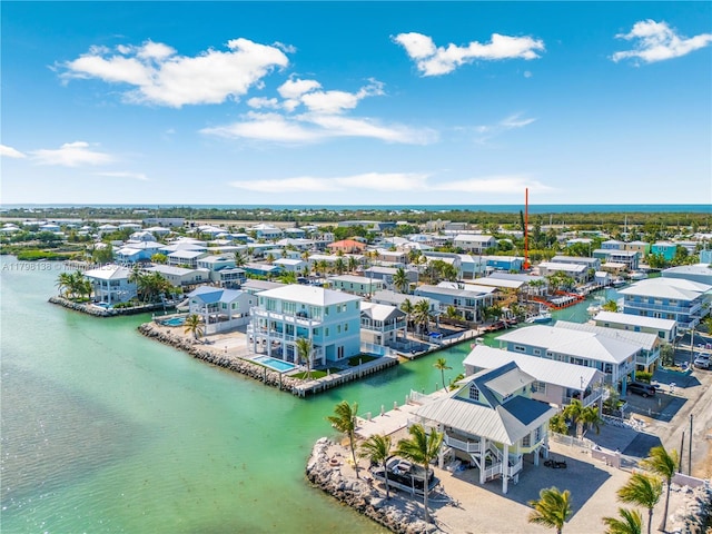 drone / aerial view of a nearby body of water