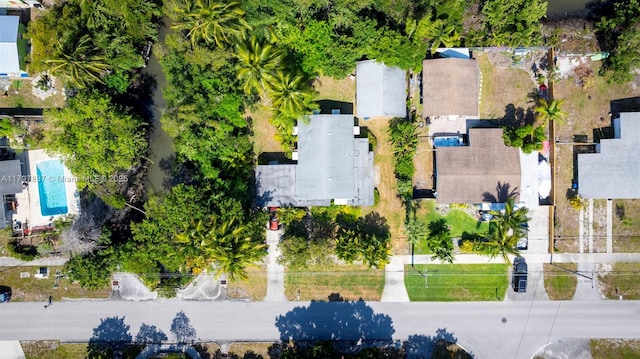 bird's eye view of a pool area