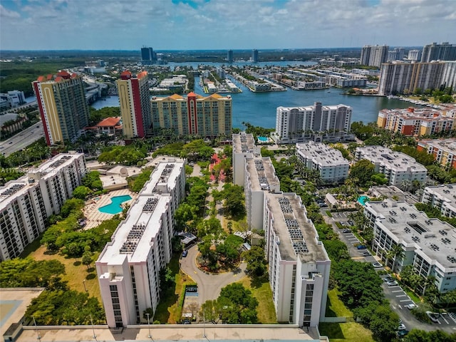 17021 N Bay Rd Unit 727, Sunny Isles Beach, FL 33160 - view of urban area featuring a nearby body of water and a pool area