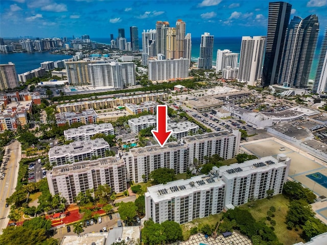 17021 N Bay Rd Unit 727, Sunny Isles Beach, FL 33160 - aerial view of a view of skyline and a large body of water