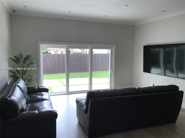 1010 NE 36th Ave, Homestead, FL 33033 - living area with wood finished floors and crown molding
