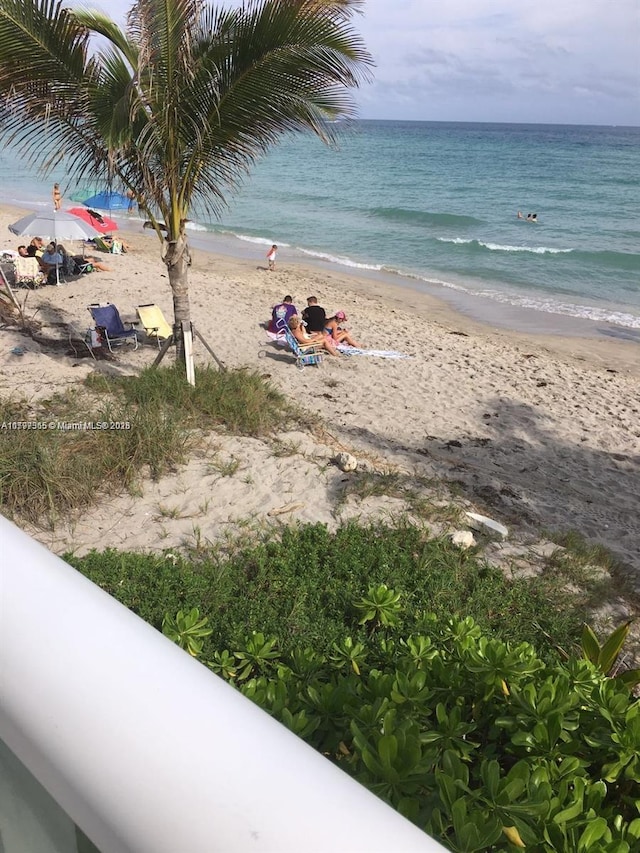 water view featuring nearby beach