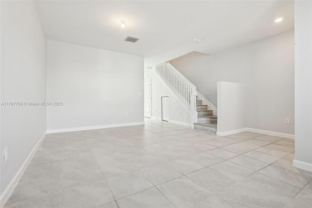 28625 SW 132nd Ct, Homestead, FL 33033 - spare room featuring stairway, recessed lighting, and baseboards