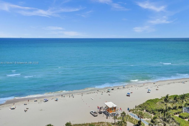 water view featuring nearby beach